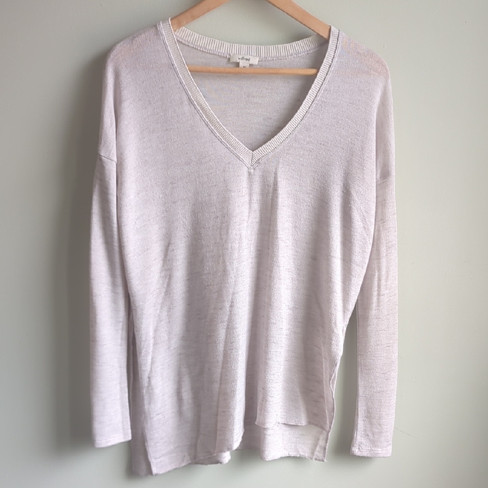 Wilfred | Aritzia. Soft Cream Oversized Knit Top. Size XS.